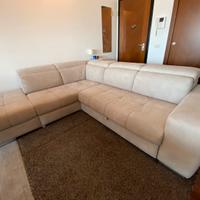 Divano a L con contenitore e letto estraibile