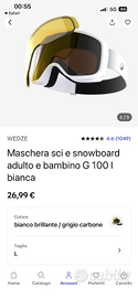 Maschera sci con doppia visiera