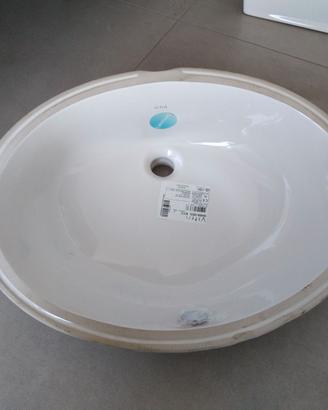 Lavabo sottopiano Vitra S20con staffe di fissaggio