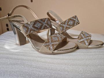 scarpe  eleganti da  donna  colore oro 36