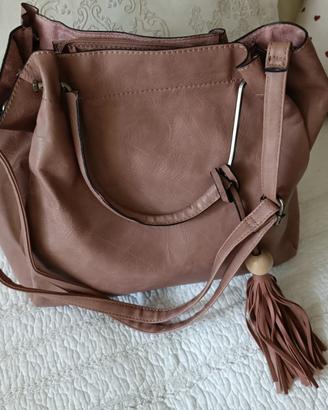 Borsa rosa in ecopelle