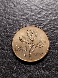 20 Lire 1970 Quercia Italia