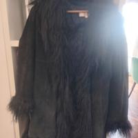 cappotto in pelle con inserti in mongolia 