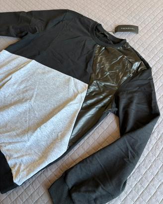 Felpa uomo 2 XL nera/grigia NUOVA