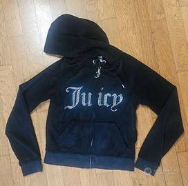 Juicy Couture Black Velvet Hoodie / Felpa ciniglia