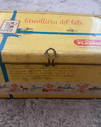 Scatola di latta vintage biscotti