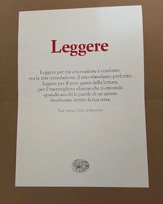 Quadro Leggere Auster Nuovo