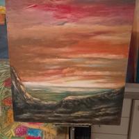 quadro olio su compensato 65x50cm