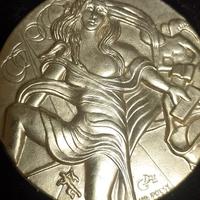 medaglie in bronzo placcato oro 24kt