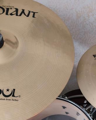 Set piatti hi-hat 14 crash 16/17/18, ride 20 china