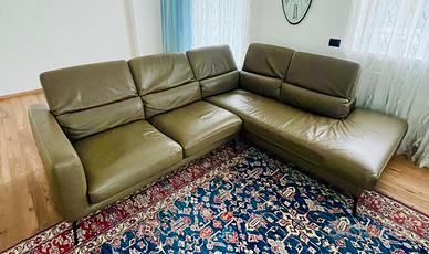 Divano a L Rosini in vera pelle