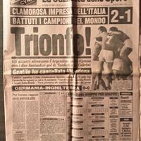 Gazzetta dello sport 30 giugno 1982 Italia Argenti
