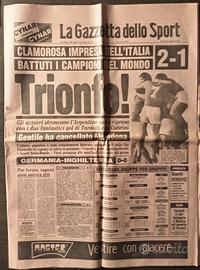 Gazzetta dello sport 30 giugno 1982 Italia Argenti