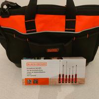 BORSA DA LAVORO PORTA ATTREZZI + SET CACCIAVITE