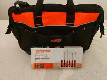 BORSA DA LAVORO PORTA ATTREZZI + SET CACCIAVITE