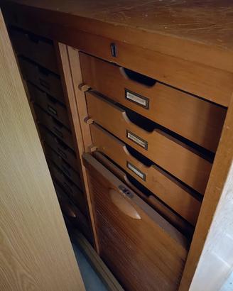 cassettiera in legno di faggio . 