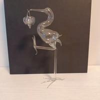 Cicogna in vetro soffiato Murano anni 70/80