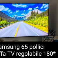 TV Samsung 65" smart + staffa TV regolabile 180*