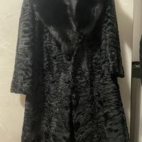 Pelliccia vera vintage in persiano,collo volpe ner