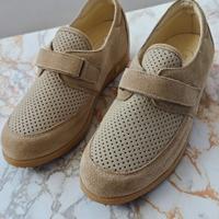 Scarpe Itersan Comfort Pelle Scamosciata Beige