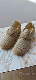 Scarpe Itersan Comfort Pelle Scamosciata Beige