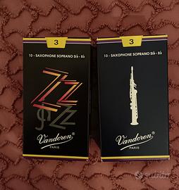  2 scatole Ance Vandoren numero 3 per Sax Soprano 