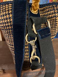 Borsa a secchiello scozzese e velluto ViamailBag