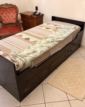 Scrivania + letto + comodino + libreria