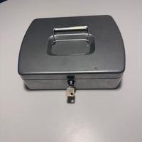 cassetta porta soldi in metallo con chiave