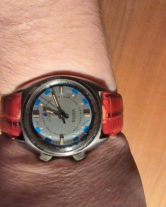 Orologio anni 70 vetta con sveglia 