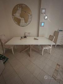 tavolo da soggiorno piedi incrociati