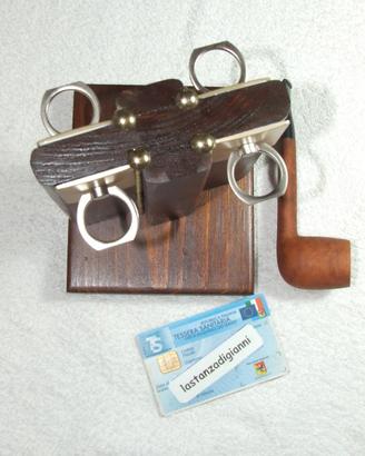 PORTA PIPA LEGNO MASSELLO 4 posti da TAVOLO
