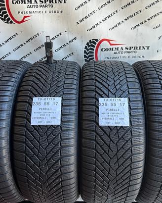 4 PNEUMATICI 235/55 R17 PIRELLI INVERNALI 80%