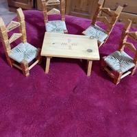 set miniature  tavolo e sedie 4   