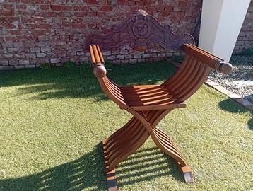 Sedia Savonarola poltrona antiquariato