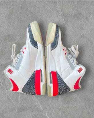 Jordan 3 fire red 2012 37.5