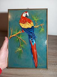 Pigato Nove Vetro decorato a mano Pappagallo unico