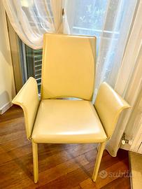 6 Sedie Tonin casa imbottite pelle/ecopelle
