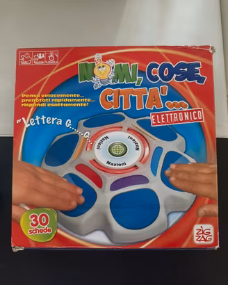 Gioco nomi cose e città elettronico