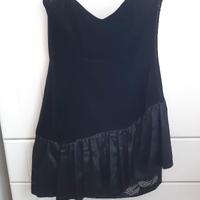 Abito vintage Mila Schon velluto nero e taffeta'