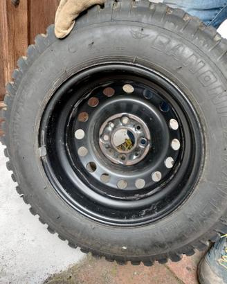 4 Ruote complete R13–Gomme Tassellate-Cerchi Ferro