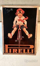 PIRELLI - Targa Pubblicitaria in Metallo - 24 x 34