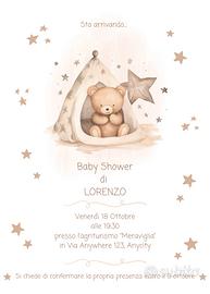 Inviti baby shower personalizzabili temi vari