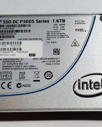 Intel P3605 1.6TB DC SSD Series MLC PCIE NVMe 2.5