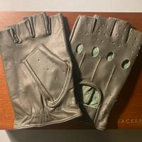 Guanti mezze dita in pelle da gentleman driver