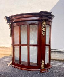 Vetrina in legno massello di mogano