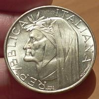 500 Life argento 1965 Dante Alighieri Fdc 