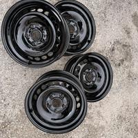 SET 4 CERCHI FERRO ø15 VOLKSWAGEN-SEAT-AUDI-SKODA