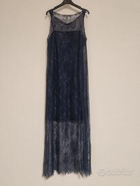 Abito lungo in pizzo blu scuro SCEE by Twin Set - 