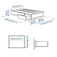 Letto IKEA Nordli 90x200 + materasso IKEA SULTAN
